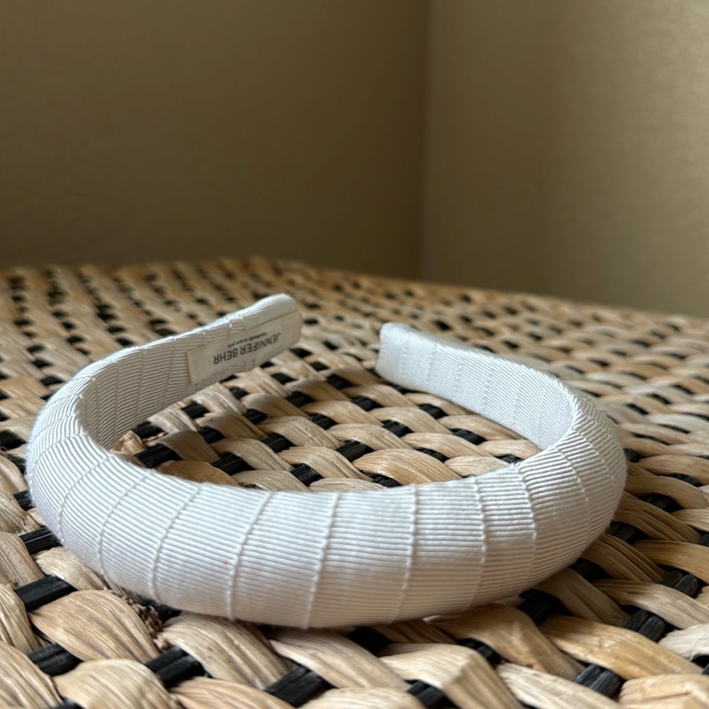 Jennifer Behr Attica made in New York silk grosgrain cream headband